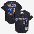New York Mets Mike Piazza | Mitchell & Ness Black Cooperstown Collection 2000 Batting Practice Jersey