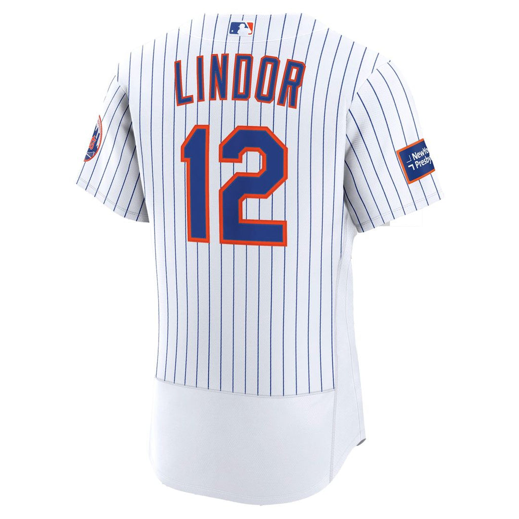 New York Mets Francisco Lindor | Nike Black Alternate Authentic Sponsor Patch Jersey