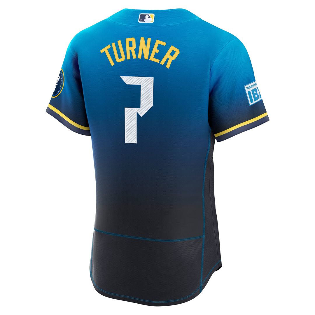 Philadelphia Phillies Trea Turner | Nike Navy City Connect Authentic Sponsor Patch Jersey