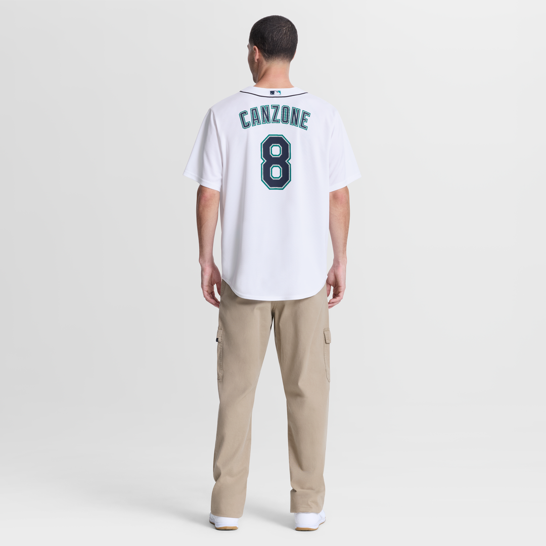 Seattle Mariners Dominic Canzone | Nike White Home Replica Jersey