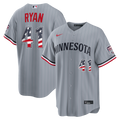 Fourth of July Minnesota Twins Joe Ryan | Nike Gray USA 250 Stadium Jersey