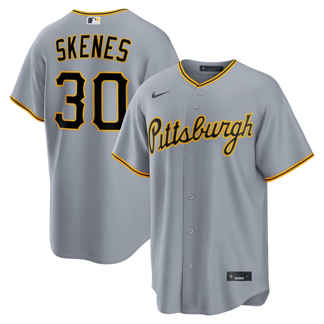 Pittsburgh Pirates Paul Skenes | Nike Gray Road Replica Jersey