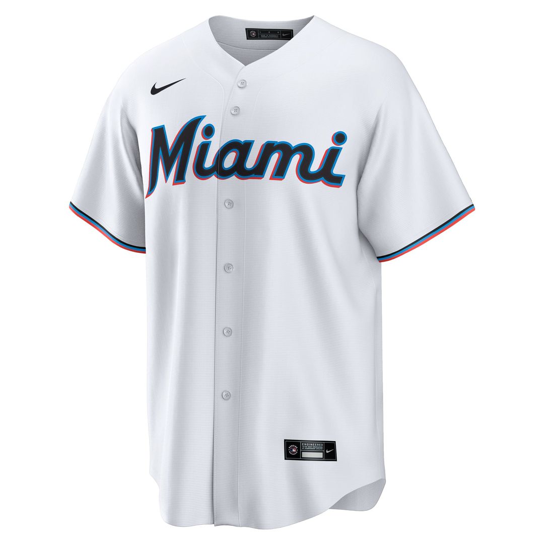 Miami Marlins | Nike White #1 Dad Home Replica Jersey