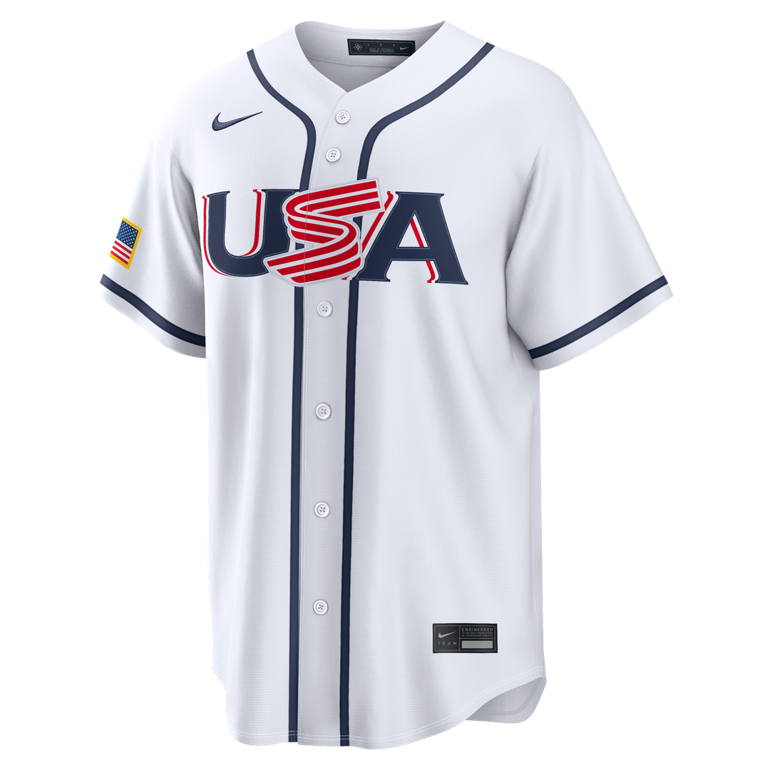 USA Baseball Clayton Kershaw | Nike White 2026 World Baseball Classic Home Stadium Jersey