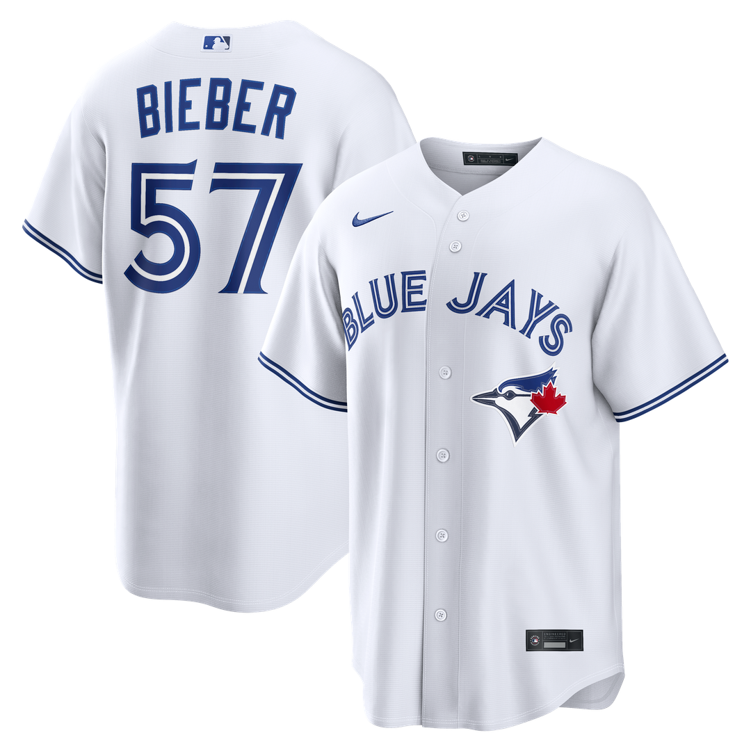 Toronto Blue Jays Shane Bieber | Nike White Home Replica Jersey