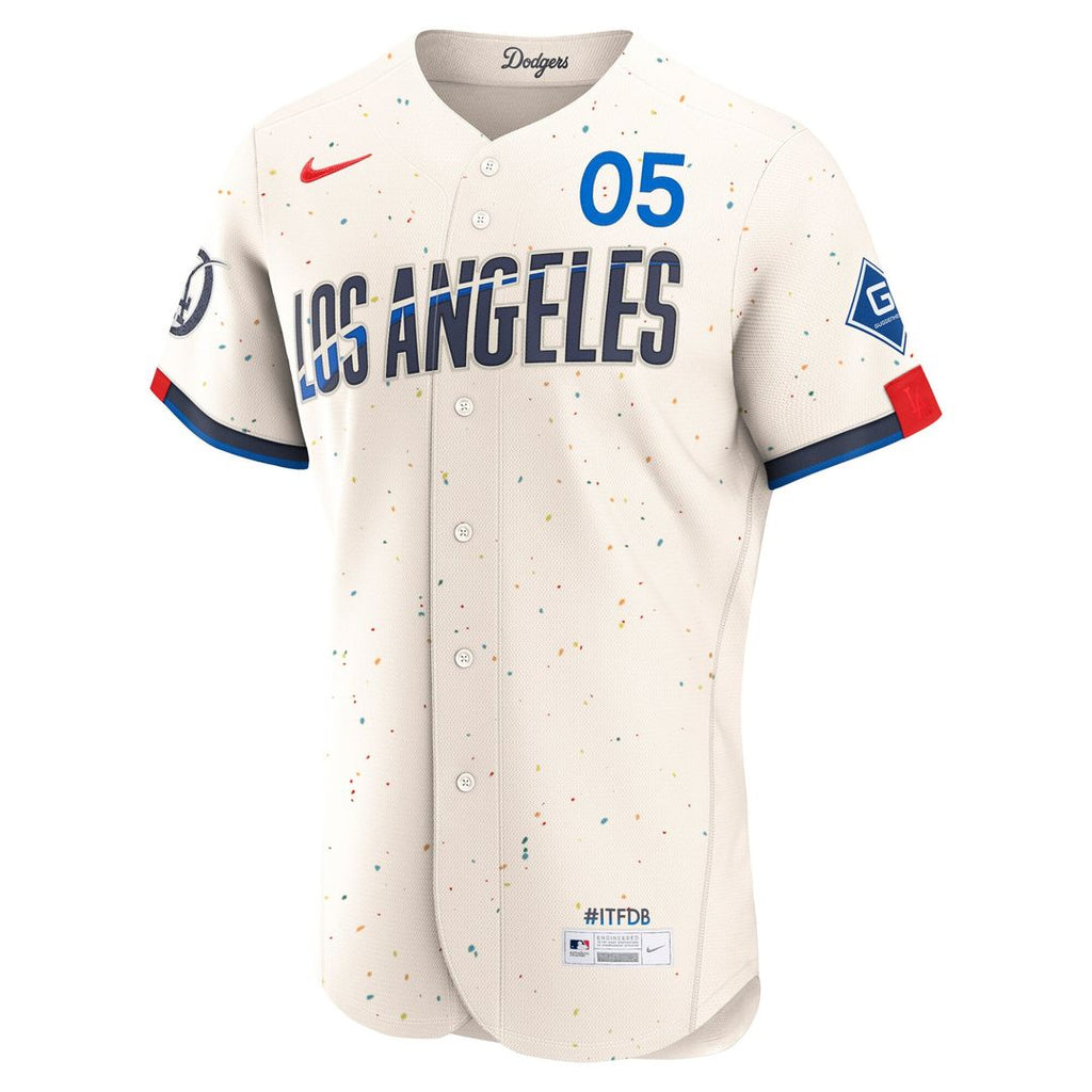 Los Angeles Dodgers Freddie Freeman | Nike Cream City Connect Authentic Sponsor Patch Jersey