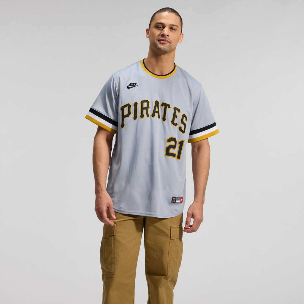 Pittsburgh Pirates Roberto Clemente | Nike Gray Throwback Cooperstown Collection Limited Jersey