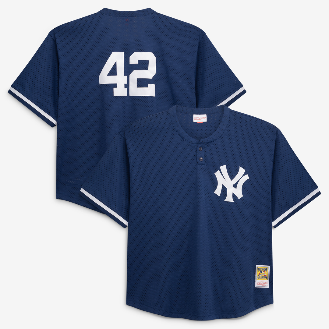 New York Yankees Mariano Rivera | Mitchell & Ness Navy Cooperstown Collection Big & Tall Mesh Batting Practice Jersey