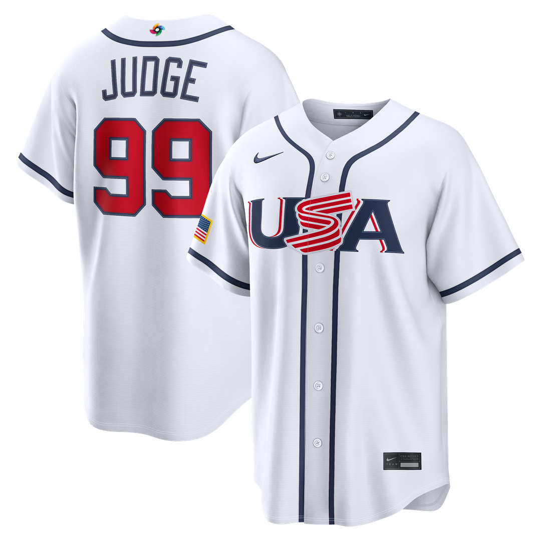 USA Baseball Aaron Judge | Nike White 2026 World Baseball Classic Home Stadium Jersey