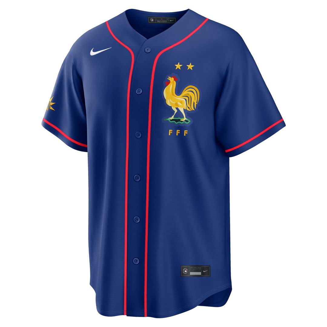 France National Team x MLB | Nike Blue Stadium Replica Jersey