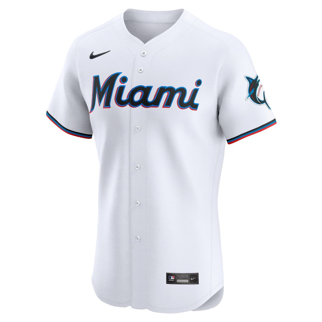 Miami Marlins Eury Perez | Nike White Home Elite Player Jersey