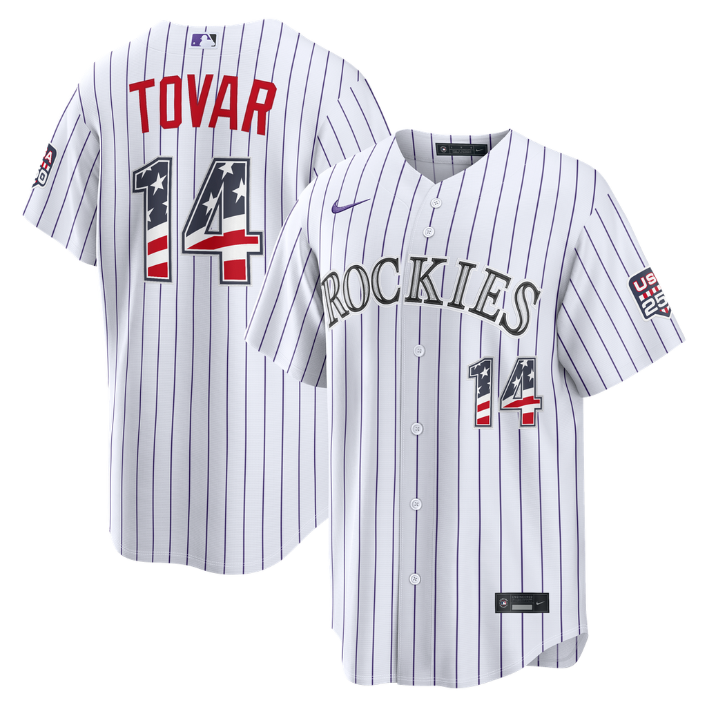 Fourth of July Colorado Rockies Ezequiel Tovar | Nike White USA 250 Stadium Jersey