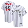 Fourth of July Colorado Rockies Ezequiel Tovar | Nike White USA 250 Stadium Jersey