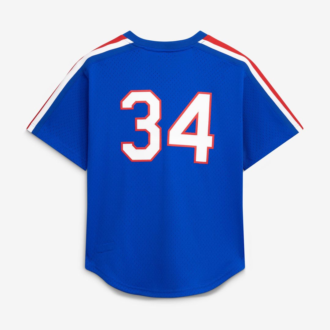 Texas Rangers Nolan Ryan | Mitchell & Ness Royal Big & Tall Cooperstown Mesh Batting Practice Jersey