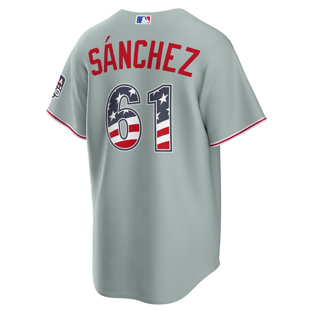Fourth of July Philadelphia Phillies Cristopher Sanchez | Nike Gray USA 250 Stadium Jersey