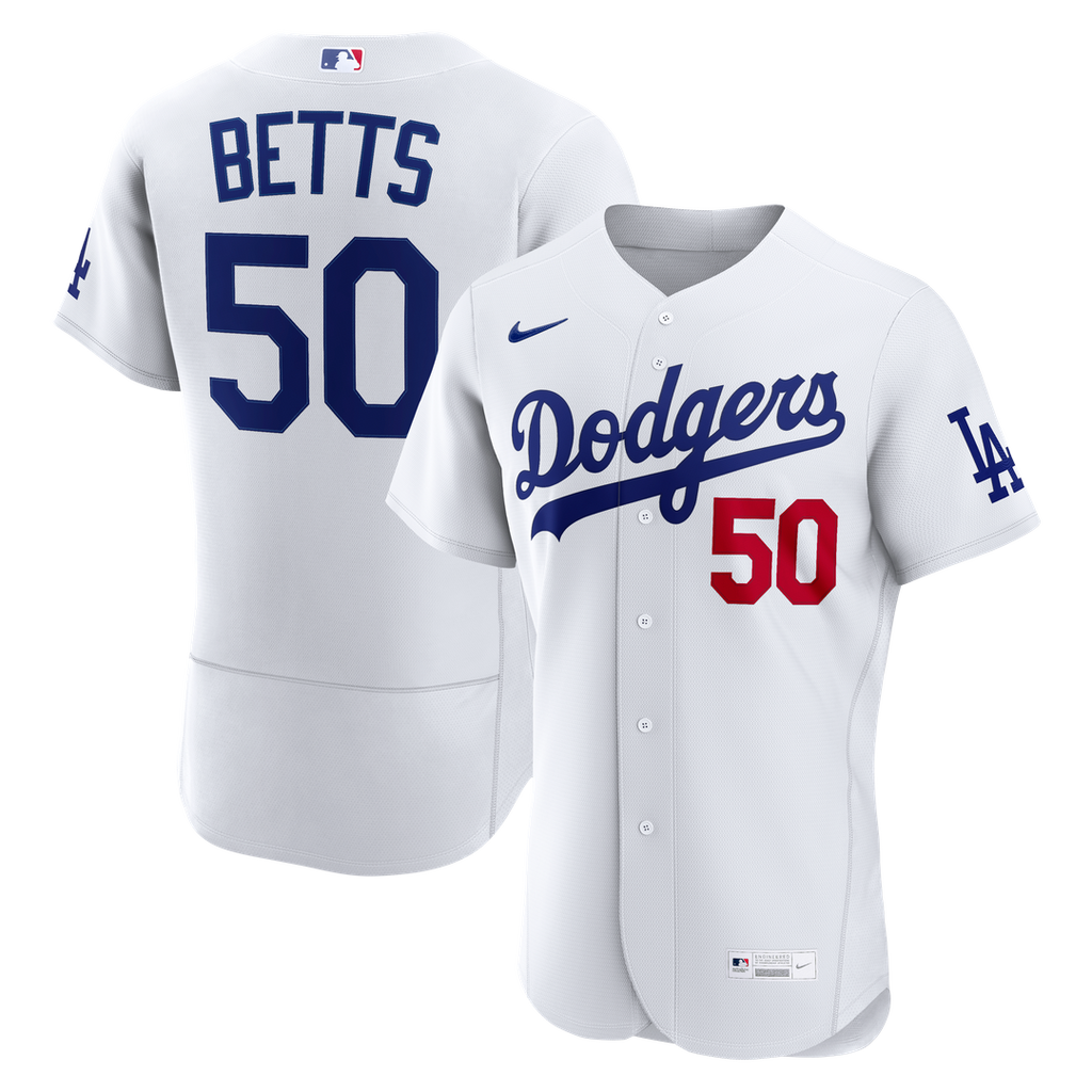 Los Angeles Dodgers Mookie Betts | Nike White Home Authentic Jersey