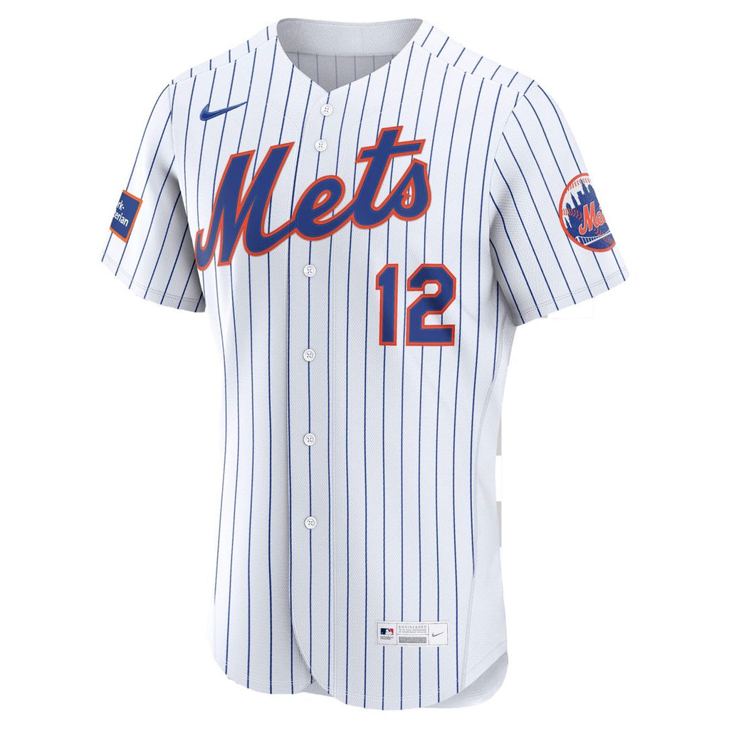 New York Mets Francisco Lindor | Nike Black Alternate Authentic Sponsor Patch Jersey