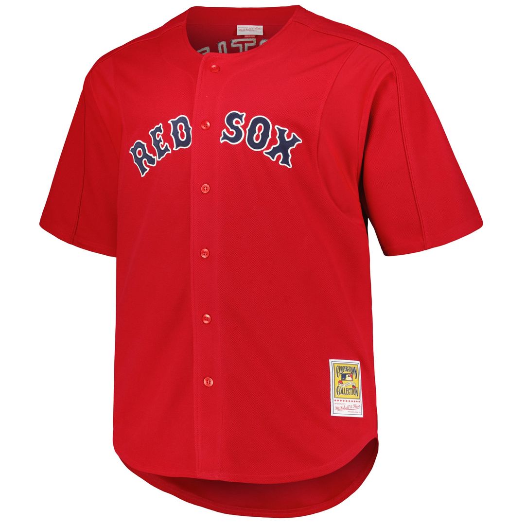 Boston Red Sox David Ortiz | Mitchell & Ness Red Big & Tall Cooperstown Mesh Batting Practice Jersey