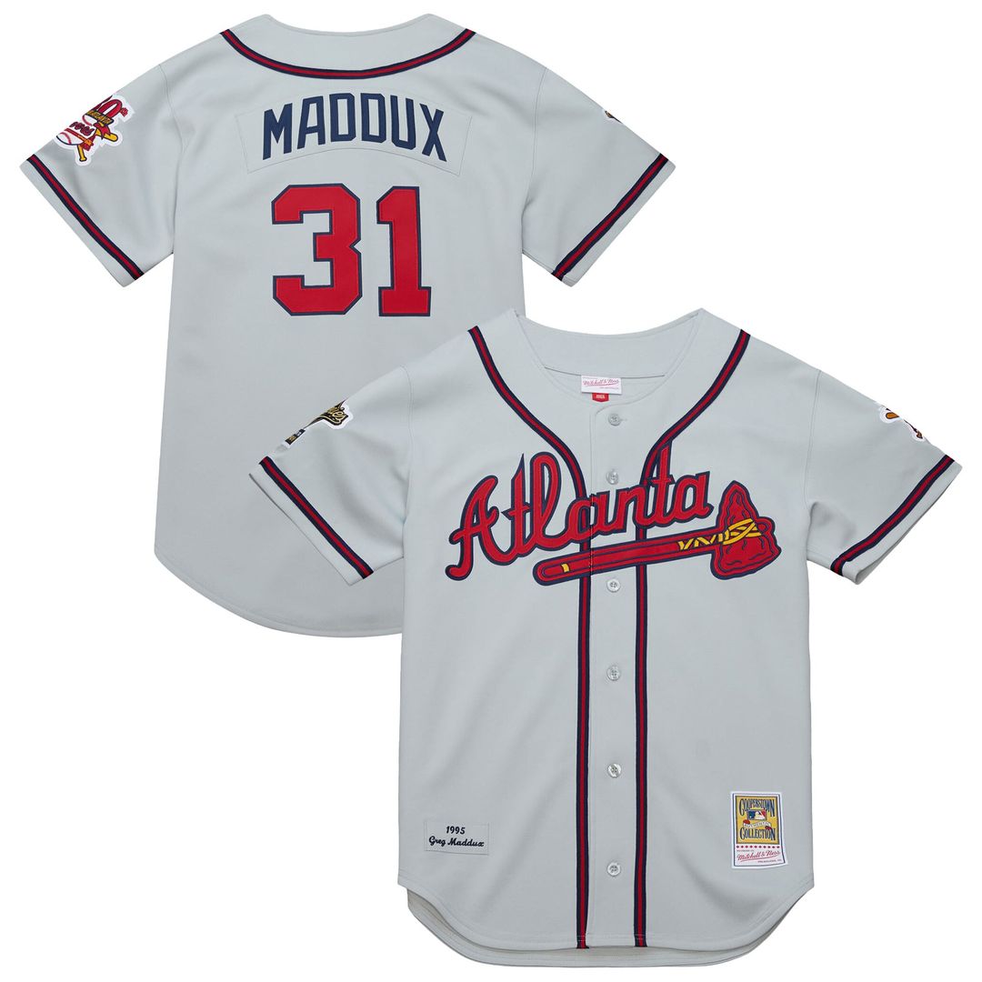 Atlanta Braves Greg Maddux | Mitchell & Ness Gray 1995 Throwback Authentic Jersey