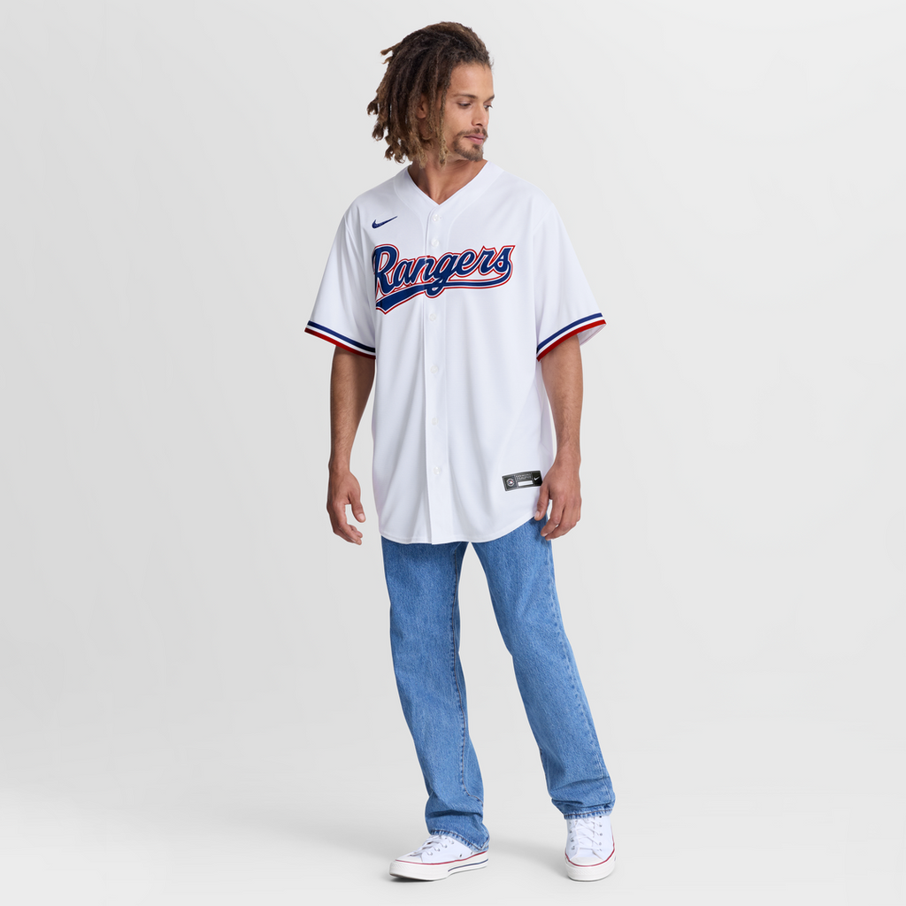 Texas Rangers Jake Burger | Nike White Home Replica Jersey