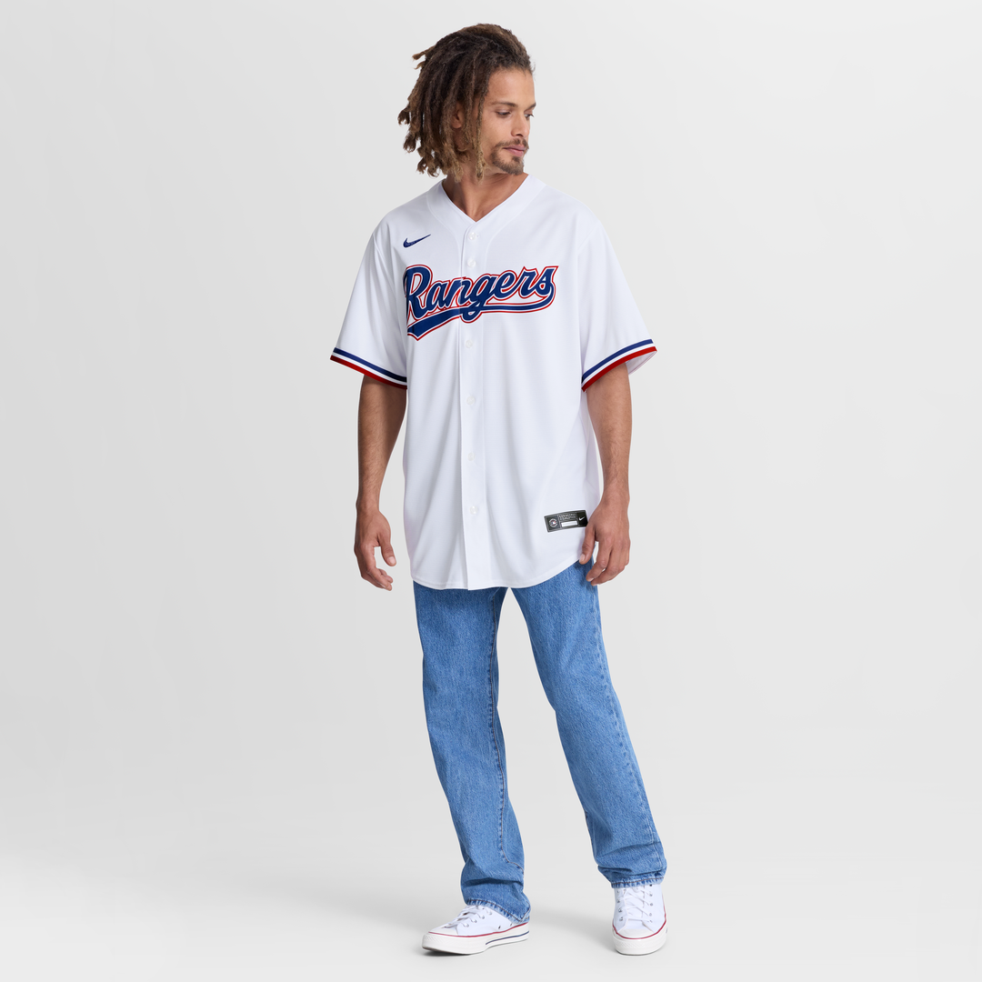 Texas Rangers Jake Burger | Nike White Home Replica Jersey