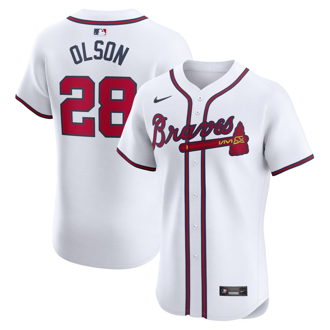 Atlanta Braves Matt Olson | Nike White Home Elite Player Jersey