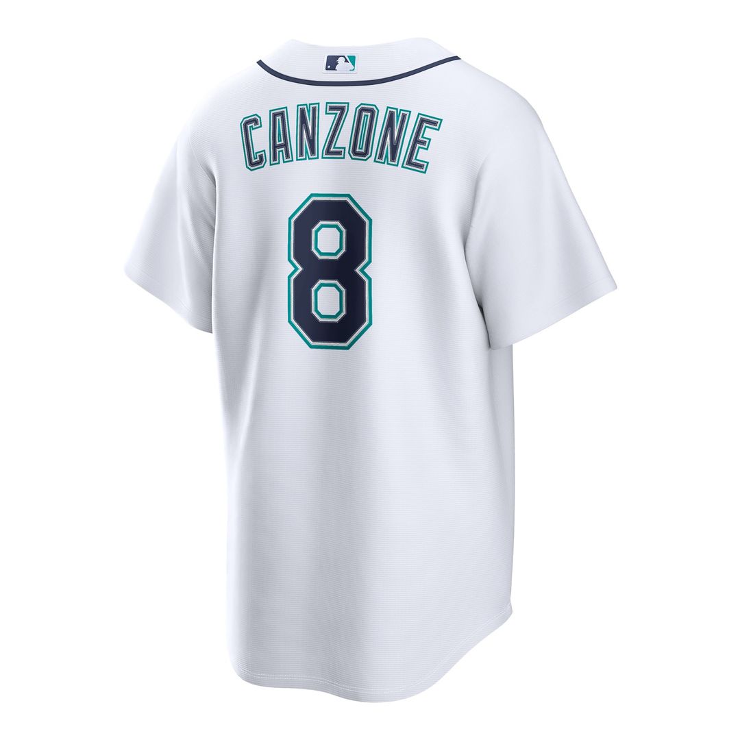 Seattle Mariners Dominic Canzone | Nike White Home Replica Jersey