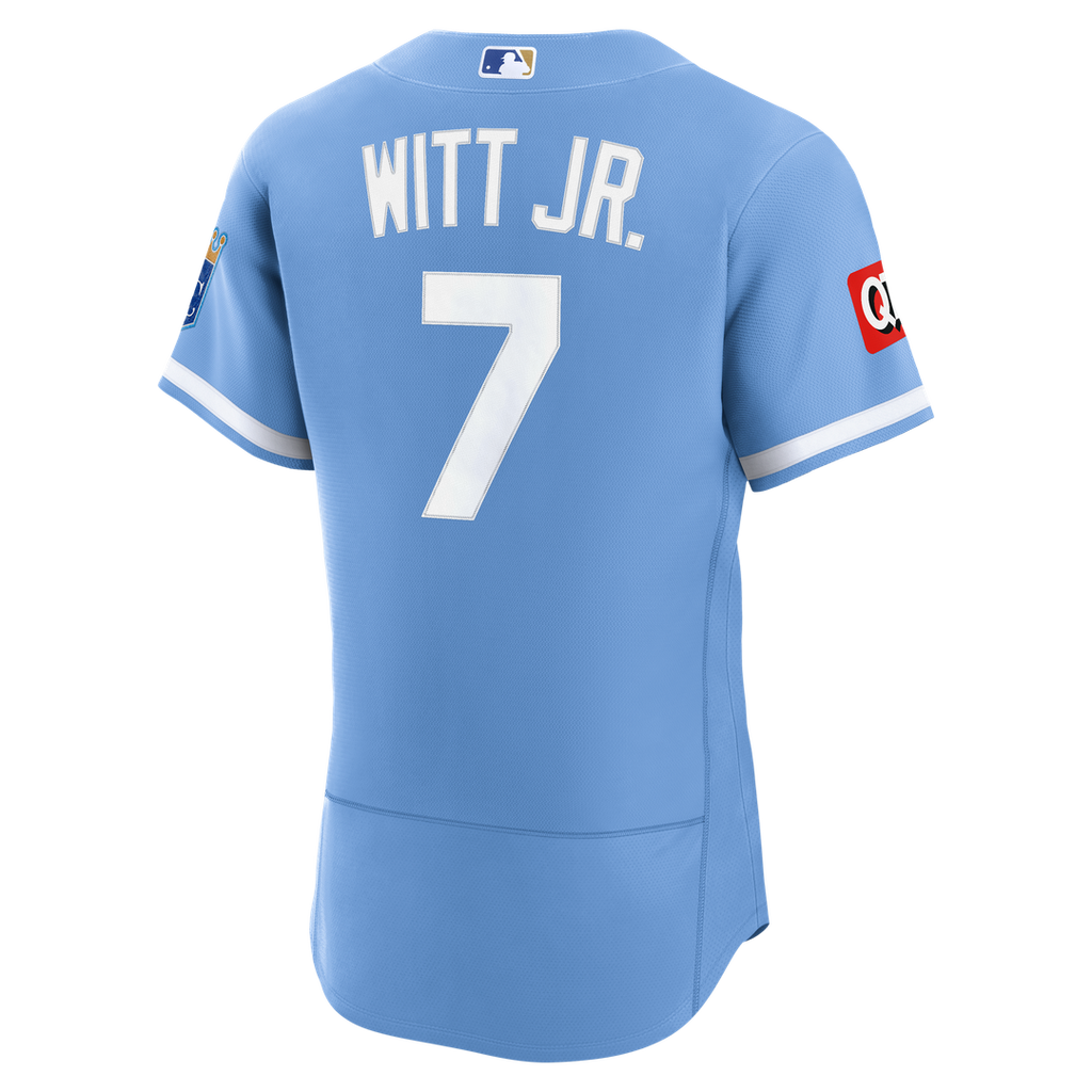 Kansas City Royals Bobby Witt Jr. | Nike White Home Authentic Sponsor Patch Jersey