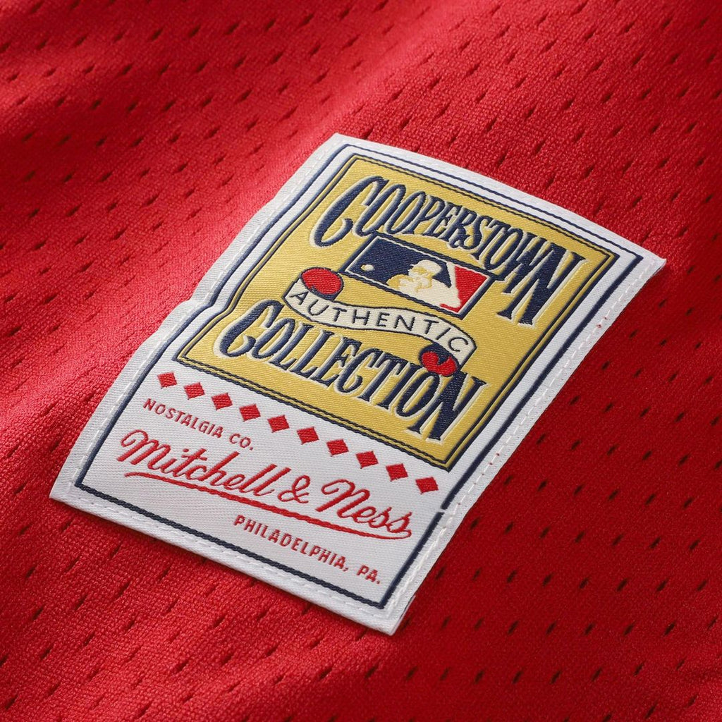 Cincinnati Reds Barry Larkin | Mitchell & Ness Red Throwback Cooperstown Mesh Batting Practice Jersey