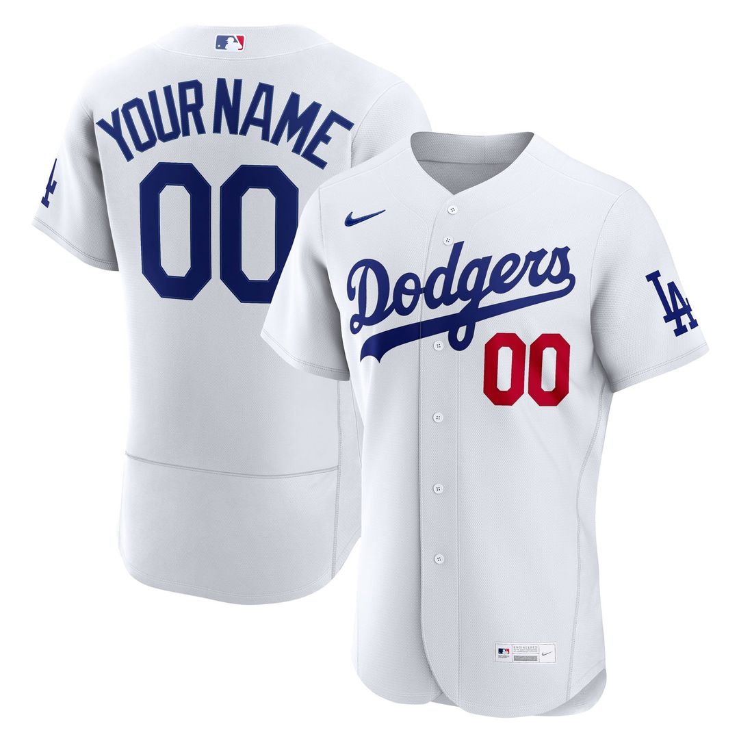 Los Angeles Dodgers | Nike White Home Authentic Custom Jersey