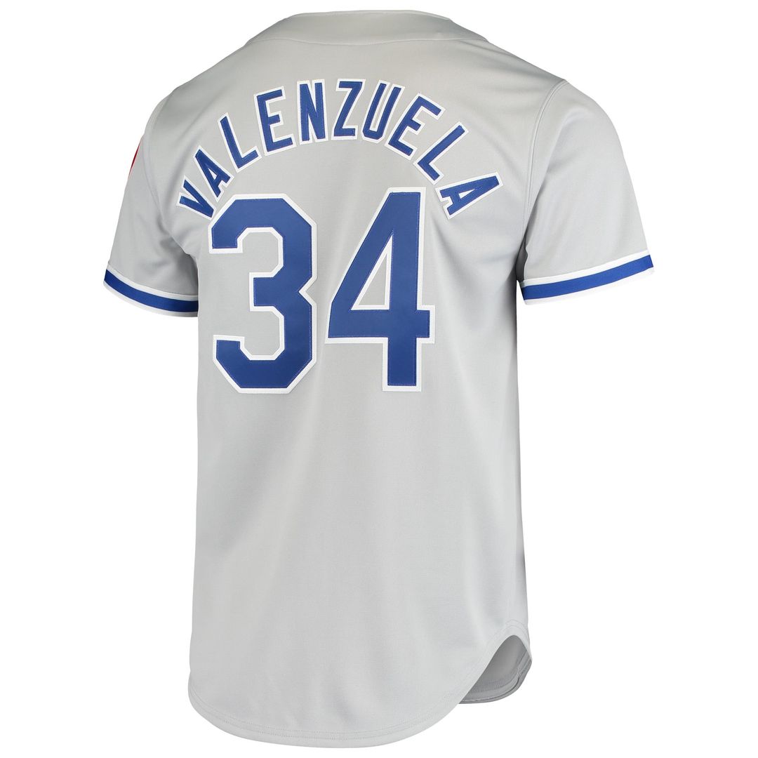 Los Angeles Dodgers Fernando Valenzuela | Mitchell & Ness Gray Road 1981 Cooperstown Collection Authentic Jersey