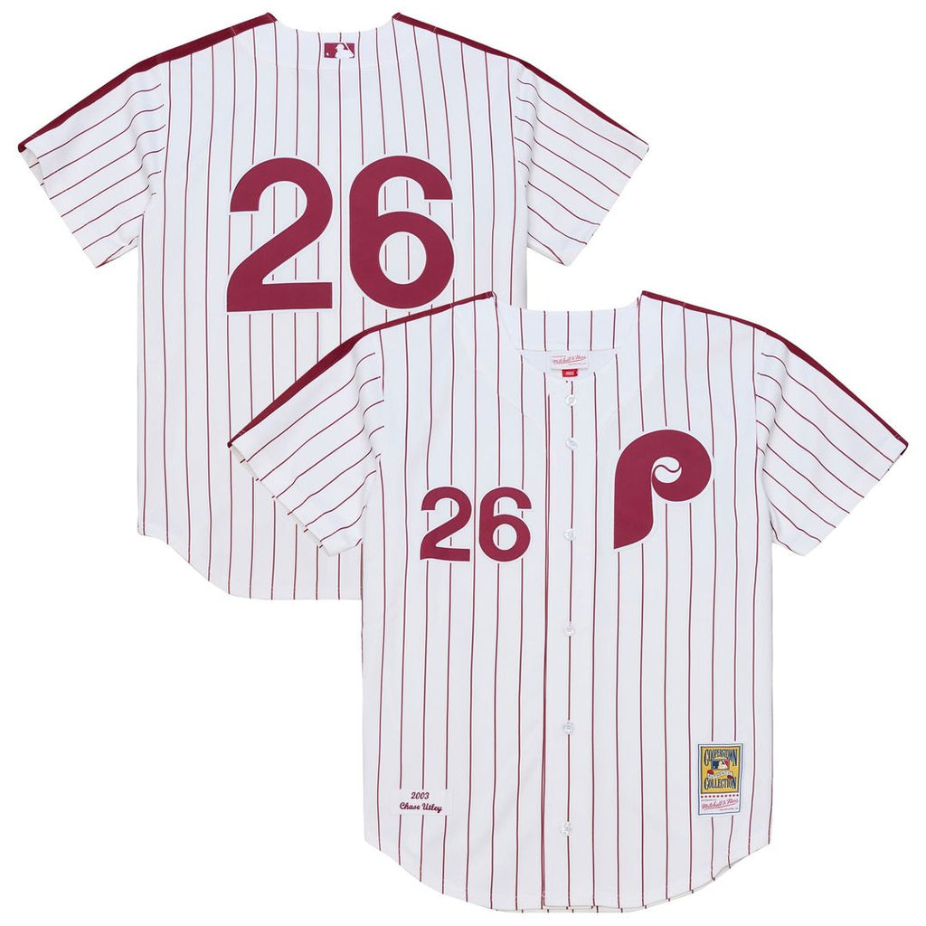 Philadelphia Phillies Chase Utley | Mitchell & Ness White 2003 Cooperstown Collection Authentic Jersey