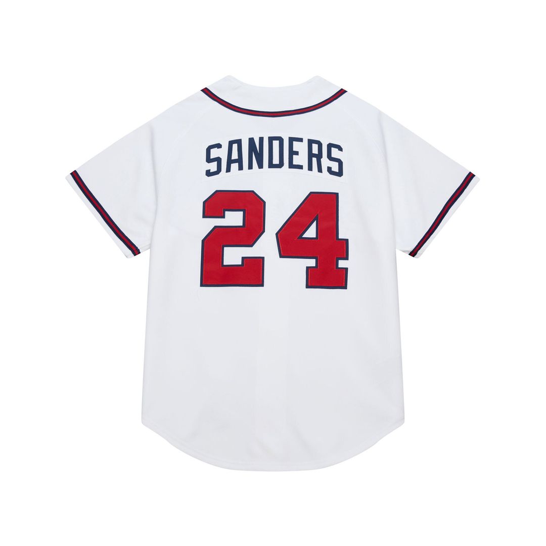 Atlanta Braves Deion Sanders | Mitchell & Ness White Cooperstown Collection 1992 Authentic Jersey