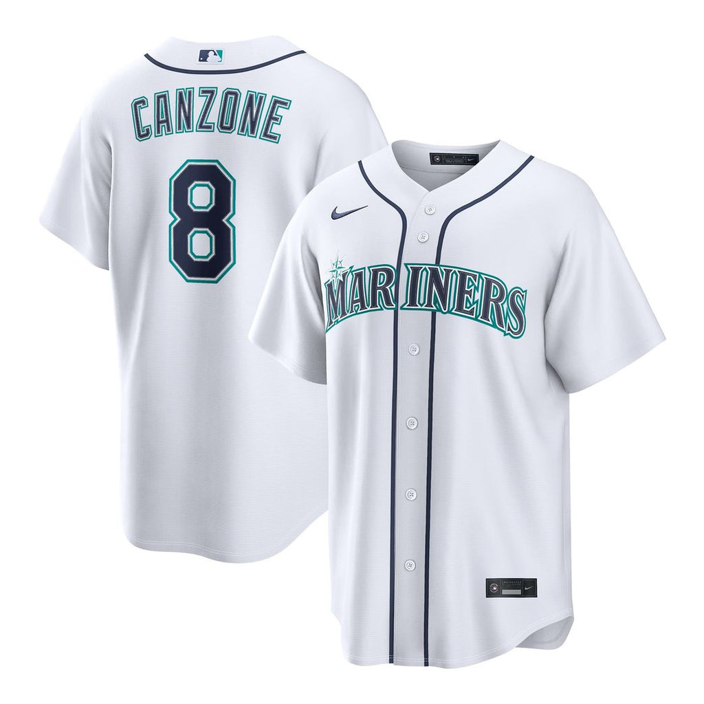Seattle Mariners Dominic Canzone | Nike White Home Replica Jersey