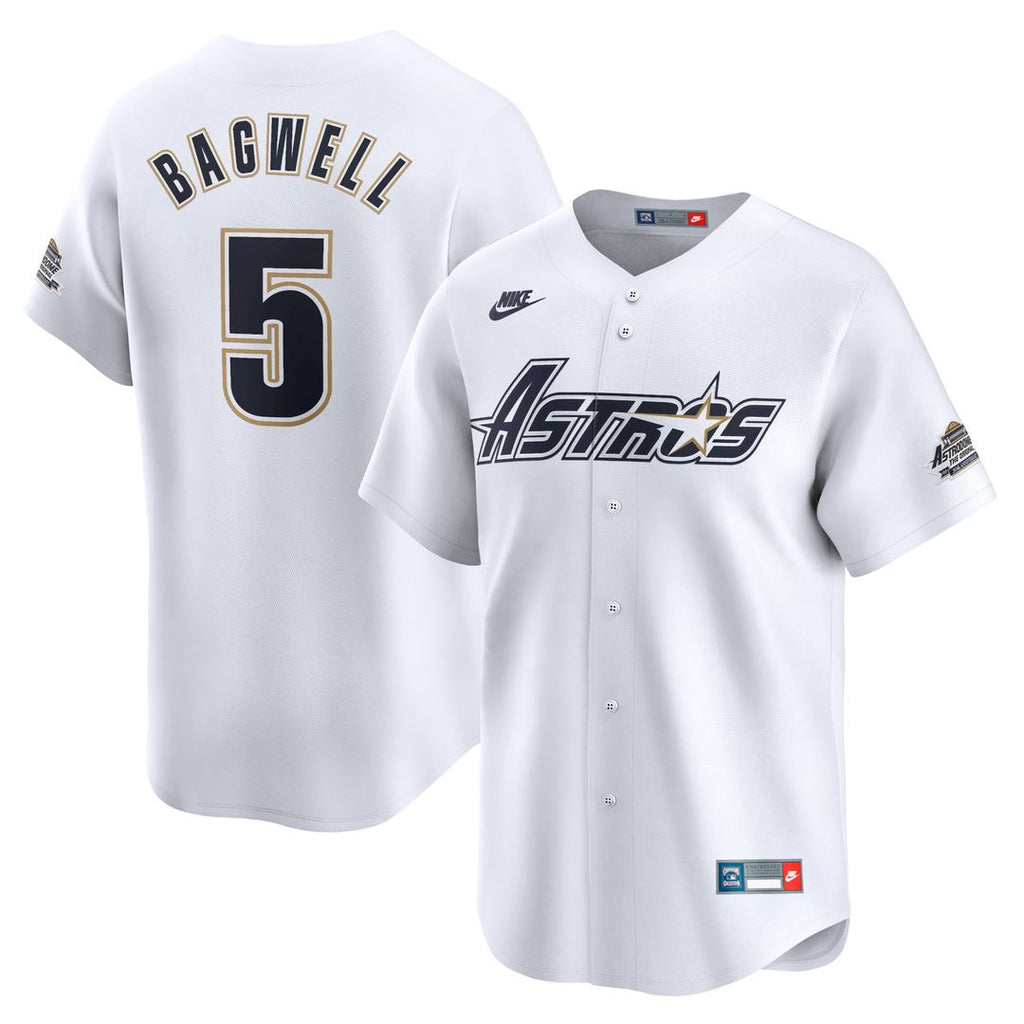 Houston Astros Jeff Bagwell | Nike White Throwback Cooperstown Collection Limited Jersey