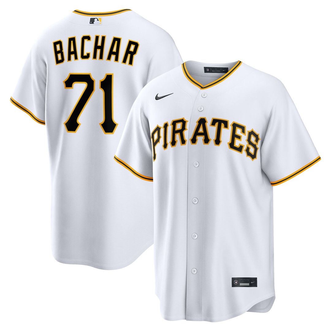 Pittsburgh Pirates Lake Bachar | Nike White Home Replica Jersey