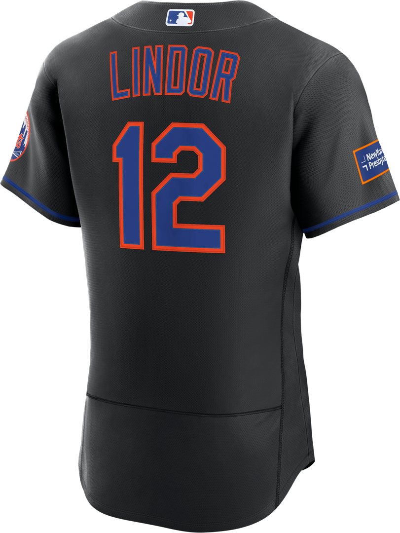New York Mets Francisco Lindor | Nike White Home Authentic Sponsor Patch Jersey
