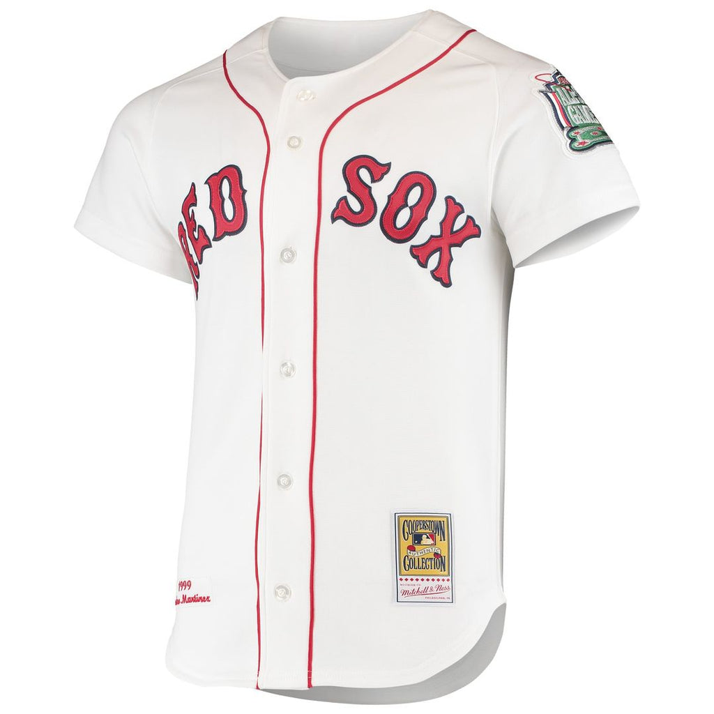 Boston Red Sox Pedro Martinez | Mitchell & Ness White 1999 Cooperstown Collection Home Authentic Jersey