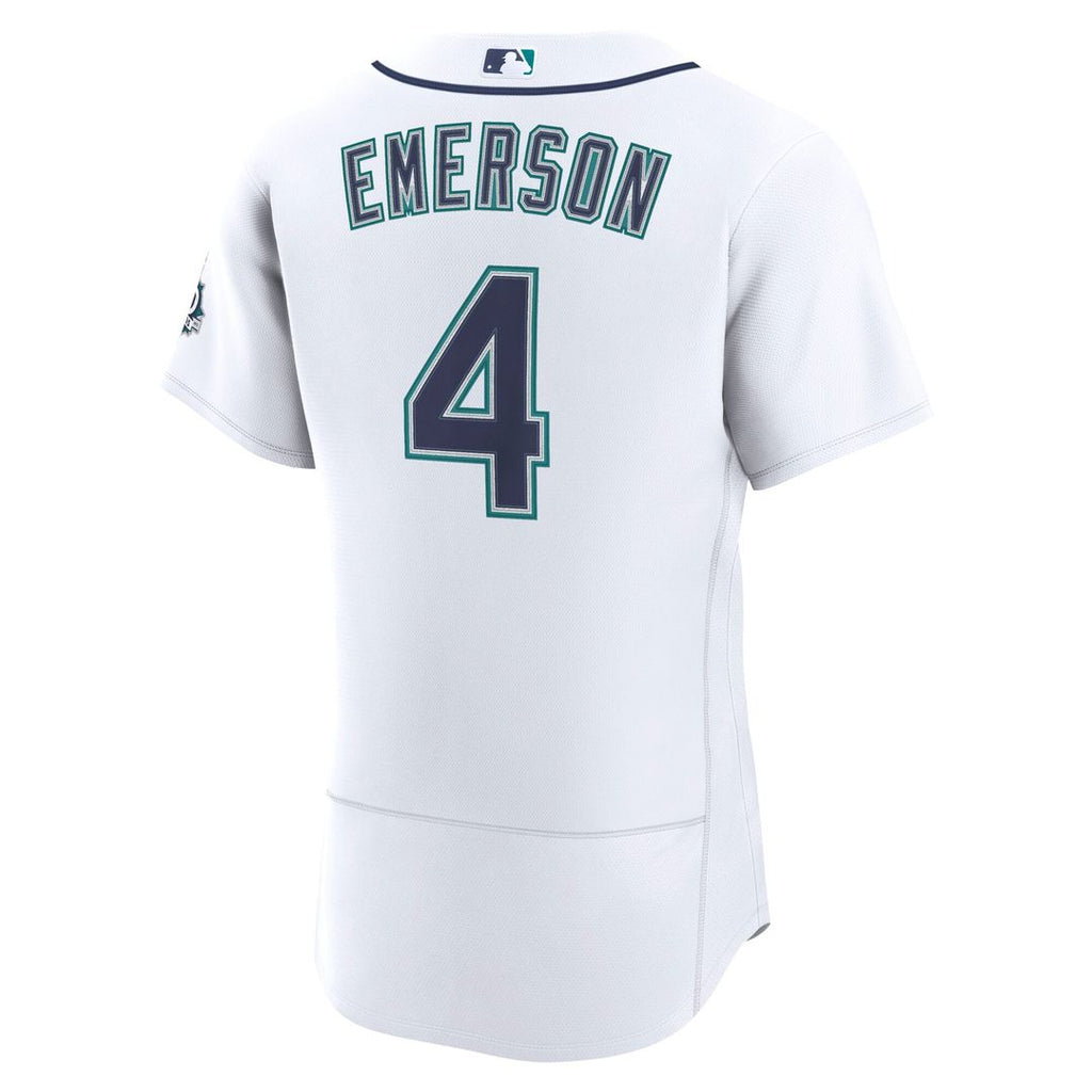 Seattle Mariners Colt Emerson | Nike White Home 50th Season Authentic Jersey