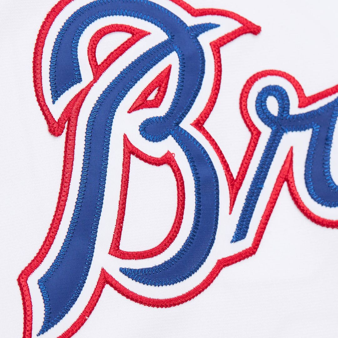 Atlanta Braves John Smoltz | Mitchell & Ness White 2004 Cooperstown Collection Authentic Throwback Jersey