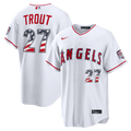 Fourth of July Los Angeles Angels Mike Trout | Nike White USA 250 Stadium Jersey