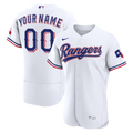 Texas Rangers | Nike White Home Authentic Custom Jersey