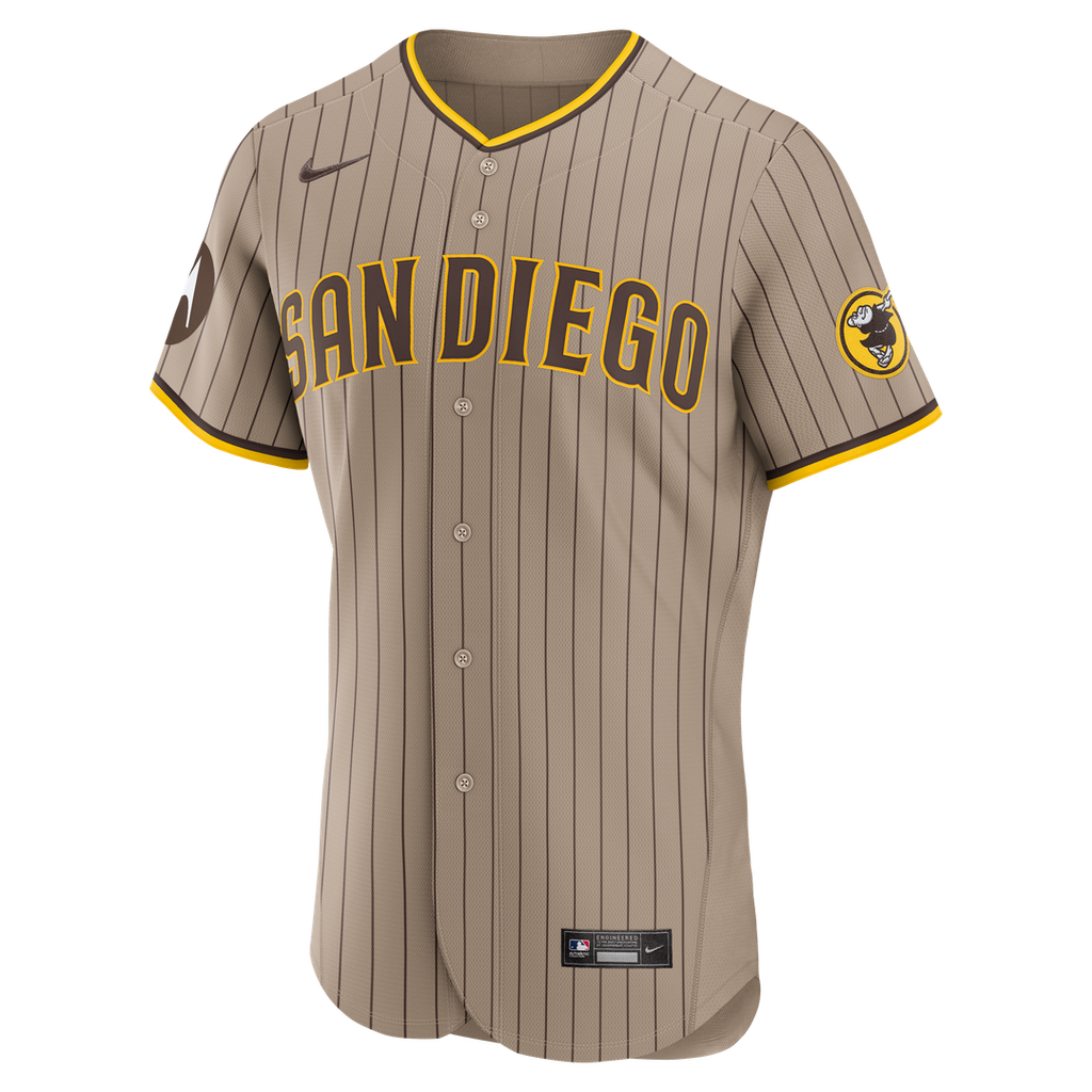 San Diego Padres Fernando Tatis Jr. | Nike Sand Alternate Authentic Sponsor Patch Jersey