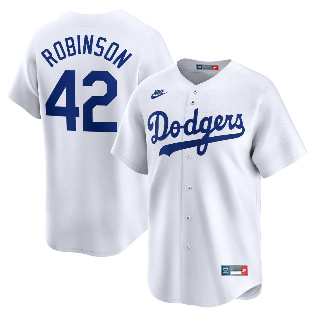 Brooklyn Dodgers Jackie Robinson | Nike Gray Throwback Cooperstown Collection Limited Jersey